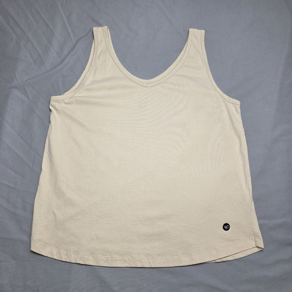 West Path 100% Organic Cotton Tank Top Beige Size XL Camisole Fair Trade Basics